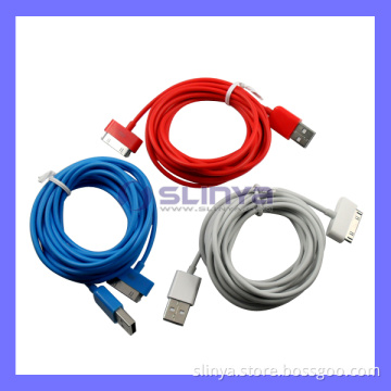 Red Pink Blue Green Orange White Black 30 Pin Cable for iPhone iPad